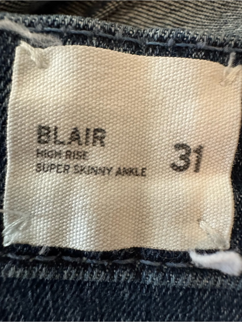Hudson Blair High Rise Super Skinny Jeans Size 31 Dark Wash - Picture 7 of 14
